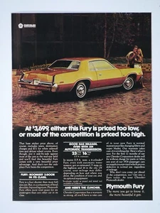 1976 Plymouth Fury Vintage preislich zu niedrig Original Magazin Druck Anzeige 8,5 x 11" - Bild 1 von 3