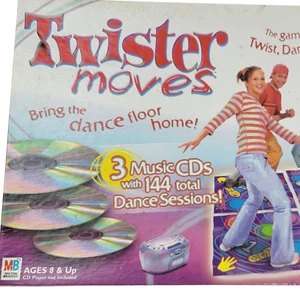 Twister Moves Tanzspiel mit 3 CDs & 144 Tanzsessions Milton Bradley nie benutzt - Bild 1 von 9