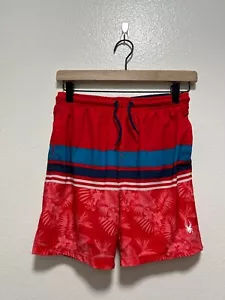 Spyder Red Kids Board Shorts Swimsuit Boys Sz Medium 10/12 - Picture 1 of 3
