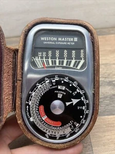Weston Master III Exposure Meter in Leather Case Model 737 - Picture 1 of 4