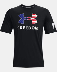 Under Armour 1370807001XL New Freedom Iso-Chill Black/White Size XL Mens T-Shirt