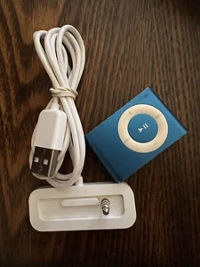 Apple iPod Shuffle 2nd Generation 1GB Blue MP3 - Picture 1 of 12