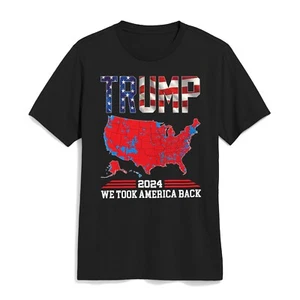 Trump 2024 We Took America Back Shirt Presidential Election Map T-Shirt - Picture 1 of 12