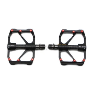 Non-Slip Bike Pedal 3 Bearing Lightweight Road Pedals Flat Carbon Fiber Axle R+L - Picture 1 of 12