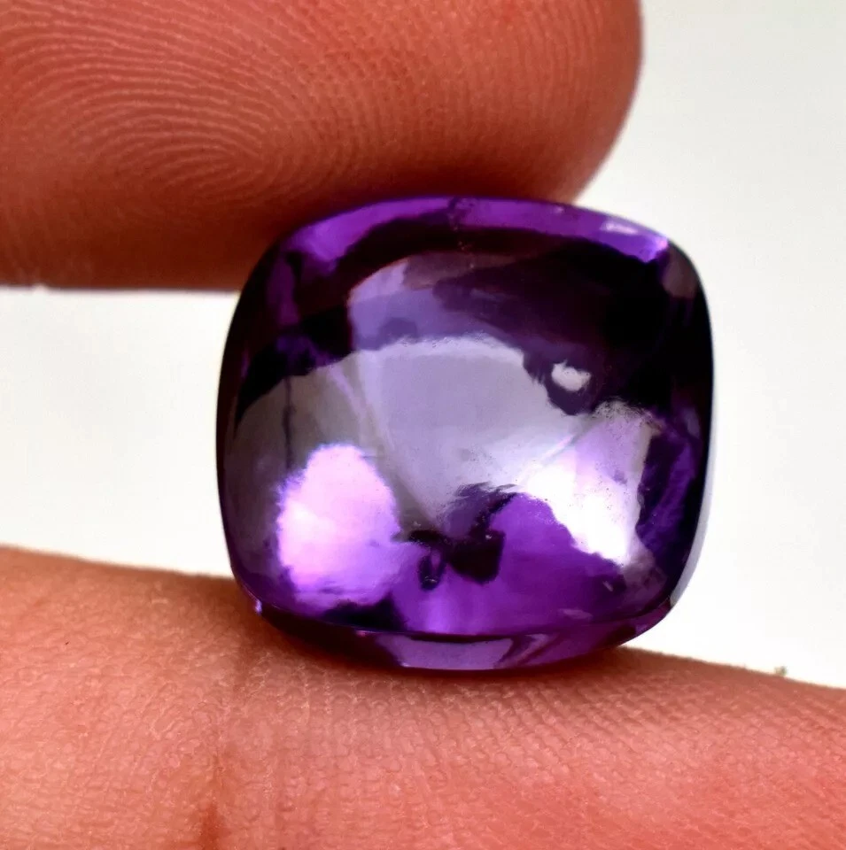 Zafiro púrpura 18-20 quilates corte cojín pan de azúcar natural cabujón piedra certificada Foto 1 de 4