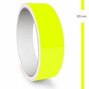 Rayas decorativas 20mm 10 metros Neón amarillo fluorescente brillante brillante coche barco - Imagen 1 de 5
