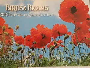 BIRDS & BLOOM 2013 desk Calendar & Appointment Book Unused - Picture 1 of 3