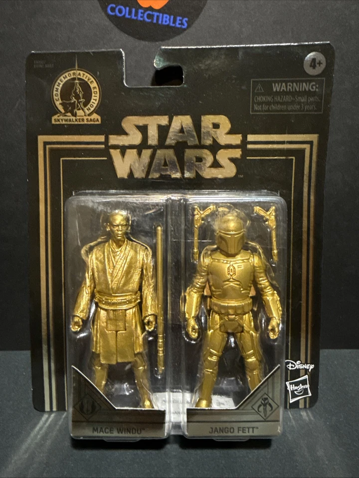 Star Wars Skywalker Saga 2pk Characters Gold Mace Windu & Jango Fett