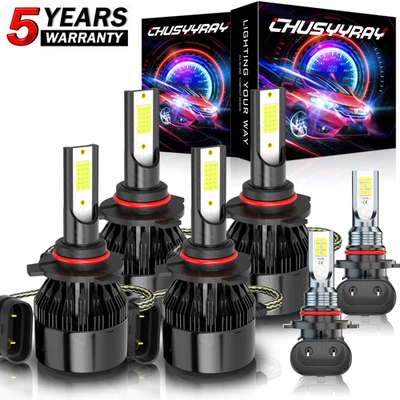 Para Toyota Matrix 2003-2008 6000K 6X Faro LED Alto y Bajo + Kit Bombilla Antiniebla Foto 1 de 4