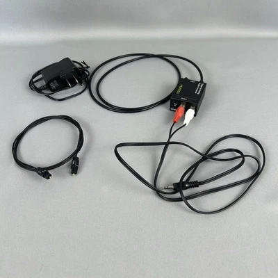 Digital Optical Coax to Analog RCA L/R Audio Converter Adapter with Fiber Cable - Image 1 of 4