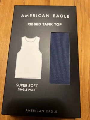 American Eagle Outfitters-Size XXL-Men’s SOFT Tank Top-Ribbed-BLUE NIB - Image 1 of 4