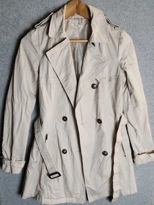 Bershka Trench Coat Beige Size AU 8 US 4 - Picture 1 of 13