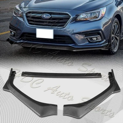 Para Subaru Legacy STi-Style 2018-2020 Kit de carrocería de parachoques delantero con aspecto de carbono Lip Foto 1 de 4