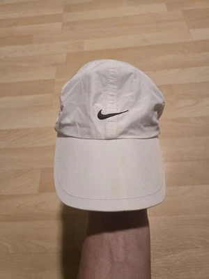 Nike Featherlight Running Cap - AEROBILL Dri-Fit Adjust White Black - Image 1 of 4