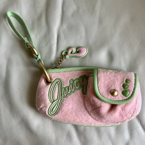 Juicy Couture Pastel Pink and Mint Terry Cloth Wristlet Y2K RARE! - Picture 1 of 9