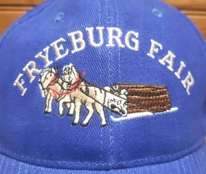 Fryeburg Fair Maine Embroidered Blue Hat Adjustable Strap New No Tags - Picture 1 of 11
