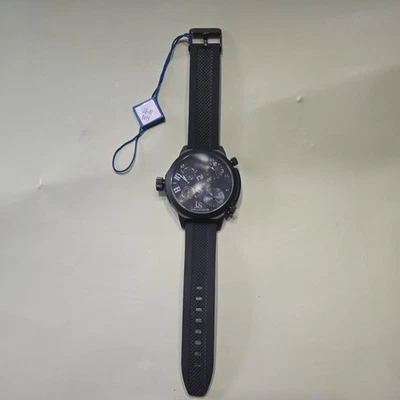 Reloj de cuarzo para hombre Joshua & Sons JS-40-BK triple zona horaria militar fecha Foto 1 de 4