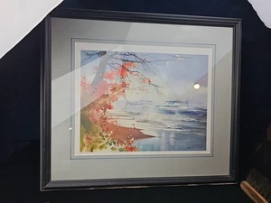 Nita Engle Limited Edition Print, Signed and Numbered, Fall Leaves Ocean RARE - Picture 1 of 12