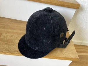 Wembley Reithelm 5091 Samtschwarz Schwarz Gr. 56 - 6 7/8 - Bild 1 von 7