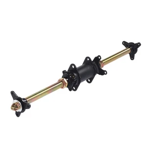 ༝750mm 29 Inch Go Kart Rear Axle Assembly With Frame Fixing Bracket And Bolt Hub - Picture 1 of 23