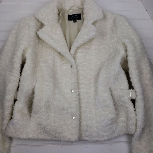 OFF WHITE MONTANACO cappotto invernale donna pelliccia sintetica bianco sporco panna medio