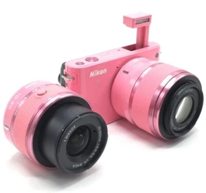 Nikon 1 J1 Digital Camera 10-30mm / 30-110mm Lens Kit Pink - Picture 1 of 9