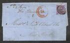 GREAT BRITAIN SCOTT 45a STAMP JEVONS & CO INVOICE RMS JAVA FOLDED COVER 1868 PD
