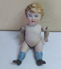 Small Antique Jointed Porcelain Doll 3 3/4" tall
