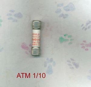 NEW GOULD SHAWMUT ATM 1/10 ATM 1/10 FUSE 600 VOLT 1/10 AMP - Foto 1 di 2
