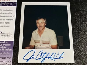 Jim Catfish Hunter Signed Polaroid Type 1 Photo Auto JSA Autographed 80s Yankees - Picture 1 of 6