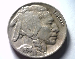 1938-D BUFFALO NICKEL VERY FINE / EXTRA FINE+ VF/XF+ VF/EF+ ORIGINAL 99c SHIP - Picture 1 of 2