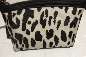 Cavalcanti Leather & Calf Hair Pouch - Picture 1 of 8