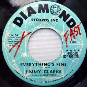 JIMMY CLARKE doowop Northern Soul PROMO 45 Everything's Fine b/w Shirley e9941 - Picture 1 of 2
