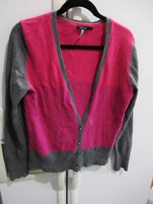 APT 9 женщин кашемир кардиган свитер розовый серый длинные рукава размер L читать - Изображение 1 из 3