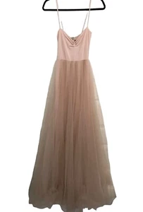 Vestido largo de tul rosa rubor para mujer BLUSH STREET COUTURE talla S? - Imagen 1 de 5