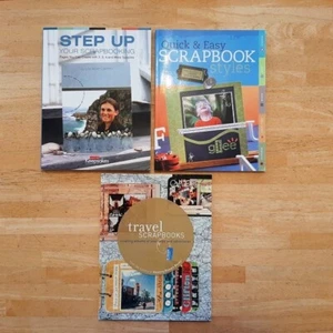 Scrapbooking Books Lot of 3, Quick & Easy Scrapbooking Travel Scrapbooks Step Up - Picture 1 of 8