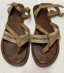 Tom’s Sandstorm hellbraun gold metallic Sandalen Schuhe Größe 8 - Bild 1 von 6