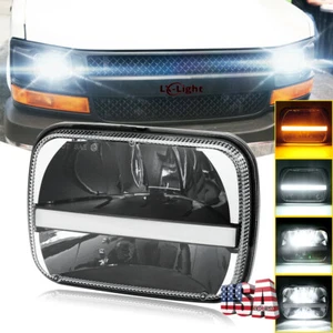 New 7x6" DOT LED Headlight DRL Turn Signal For Chevy Express Cargo Van 1500 2500 - Picture 1 of 14