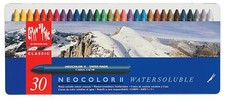 Caran Dache Neocolor II Watersoluble Wax Oil Crayon Pastels Art Sketch Set Of 30