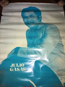 PÓSTER JULIO GASAS BLANCO Y AZUL 18"" X 22"" TEJANO - Imagen 1 de 4