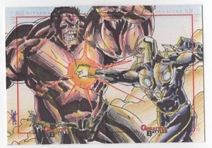 Red Hulk/Nova Marvel Greatest Battles Puzzle Sketch Cards Mark Morales Felix 1/1