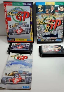 Super Monaco GP 1,2 Lot of 2 SEGA Mega Draive Game Soft With Box Insutructions - Picture 1 of 11