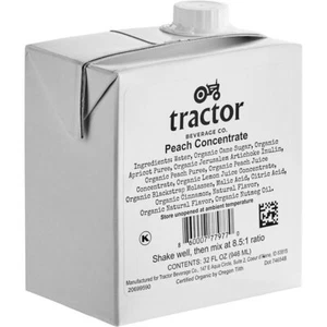 Tractor Beverage Co. Organic Peach Beverage 8.5:1 Concentrate 32 oz. - Picture 1 of 3
