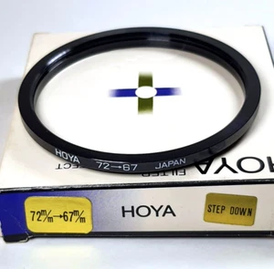Hoya 72-67mm Step-Down Ring Metal Stepping 72mm Lens to 67mm Filter 72mm-67mm - Picture 1 of 3