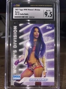 2021 Sasha Banks #R-23 Topps WWE Women's Division Roster CSG 9.5 Chrome Finest - Picture 1 of 1