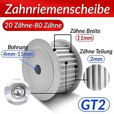 GT2 20-80 Zähne Zahnrad-Pulley Drucker Riemenscheibe ,Breite 11mm ,3D-Drucker