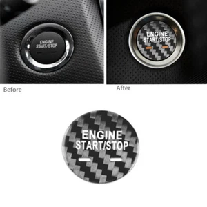 For Cadillac XTS CT6 XT5 SRX Carbon Fiber Engine Push Start Stop Button Cover - Picture 1 of 8
