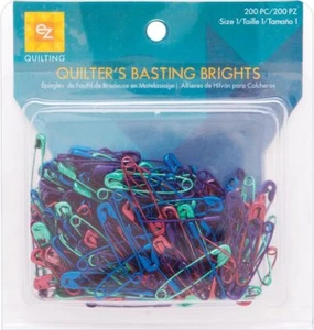 EZ Quilting Basting Brights Safety Pins-Size 1 200/Pkg - Picture 1 of 1