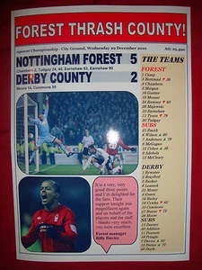 Nottingham Forest 5 Derby County 2 - 2010 - stampa ricordo - Foto 1 di 1