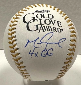 Cubs MARK GRACE Signed Official GOLD GLOVE LOGO Baseball AUTO w/ "4xGG" - JSA - Picture 1 of 3